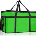 PEASUG Insulated Bags for Food Delivery, XXXL Pizza Delivery Bags, Large Capacity Cooler Bag Keep Food Warm for Grocery Shopping and Catering, Foldable, Heavy-Duty (Green)