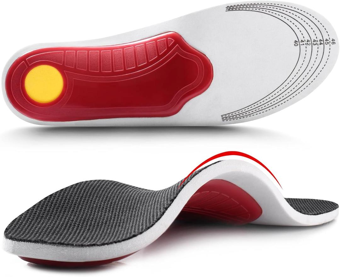 Ailaka High Arch Support Shoe Insoles Inserts for Flat Feet - Orthotic Insoles High Arch for Men Women Arch Pain, Plantar Fasciitis Relief Insoles (4.5-9 M US Women/3-7.5 M US Men)