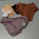 FINETOO Cotton Underwear for Women Sexy Panties Lace Hipster Low Rise Breathable Womens Cheeky 6 Pack (Medium, Black*2+brick Yellow+apricot+white+khaki)