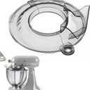 Pouring Shield for KitchenAid Tilt Head 4.5-5QT Stainless Steel (Only),Safety Pouring Shield,Splatter Guard for kitchenaid mixer bowl,Kitchen Aid Stand Mixers (Transparent Grey, for 4.5-5 QT)