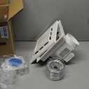 Bathroom Exhaust Fan with LED Light Ceiling Mount Ventilation Fan 118 CFM 1.0 Sones 4 Inch Duct Quiet Bathroom Vent Fan with Light Combo 5000K for Home Bath Hotel-Squares,8Inches-Square