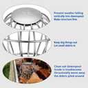 Gutter Guard, Fits for 1.7" ~ 2.4" Round Downspout, 304 Stainless Steel Rigid Filter Strainer, Stops Leaves Seeds and Other Debris, Gutter Cleaning Tool 4 Pack