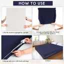 HunnmingRe Zippered Mattress Fitted Protector Deep Mattress Encasement Soft Zipper Fitted Sheet Microfiber Bed Sheet Cover for Bed(Navy Blue,Full,12-16in)