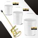 Paint Mixer for Drill, Paint Stirrer for Drill, Zinc Plated Steel, Rustproof and Easy to Clean, Fits Standard Drill, 1-5 Gallon Buckets, Mixes Paint, Mud, and Cement, Diamater 2.36" and 3.15", 2PCS