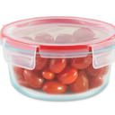 Pyrex Freshlock 4-Cup Round Glass Storage Container with Built-in Write + Erase Label Lid