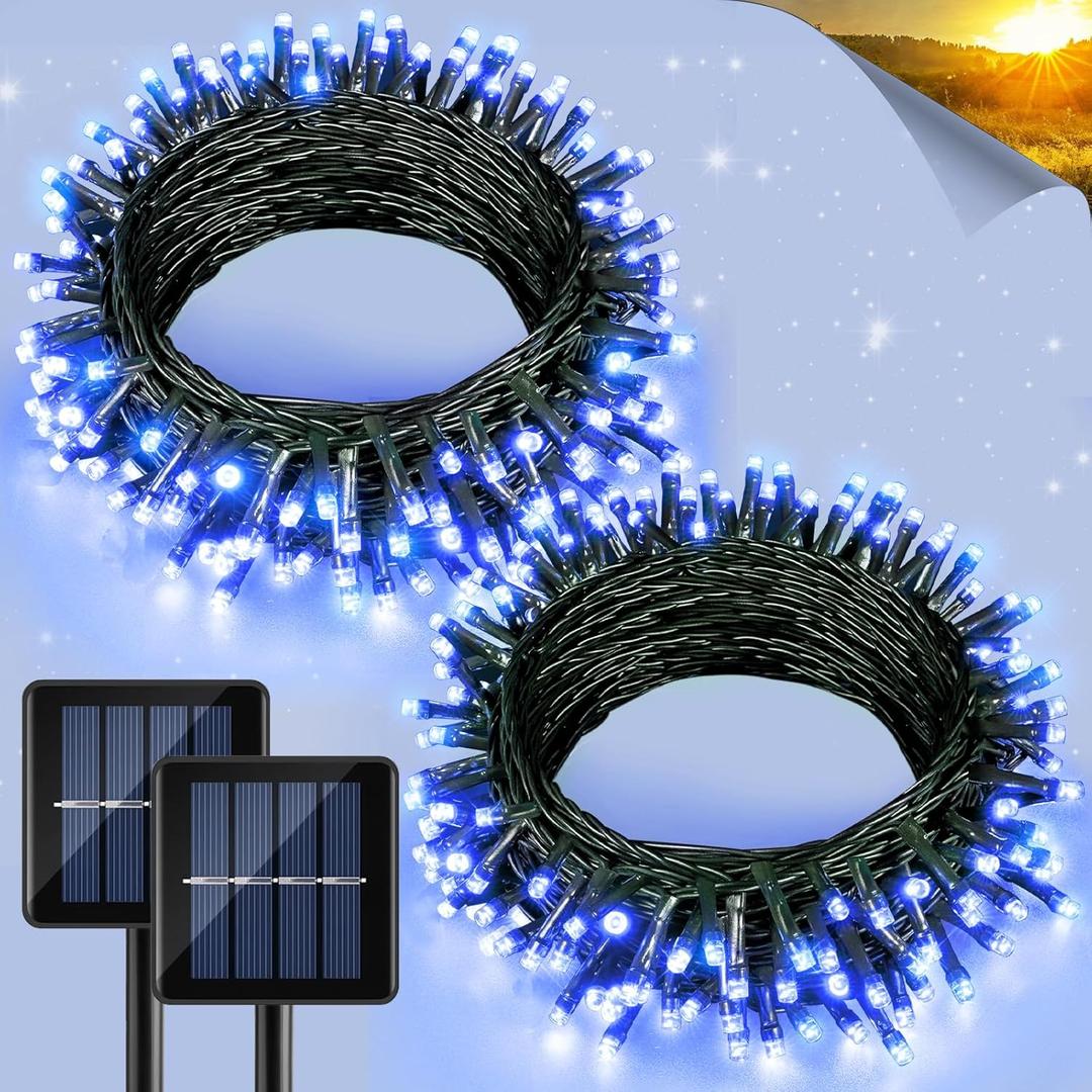2 Pack Solar Christmas Lights Outdoor
Garland, 3 colors, One part is scratched