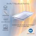 Carlisle FoodService Products 10203B07 StorPlus Full Size Polycarbonate Food Pan, 8" Deep, Clear