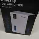 NineSky Dehumidifiers for Home, 95 OZ Water Tank, (1000 sq.ft) Dehumidifiers for Bathroom Bedroom Basement with Auto Shut Off,7 Colors LED Light(White)