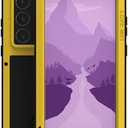 LOVE MEI for Samsung Galaxy S24 Ultra Metal Case,Outdoor Heavy Duty Rugged Aluminum Metal Military Bumper Shockproof Protection Case Cove Without Tempered Glass for Samsung Galaxy S24 Ultra (Yellow)