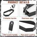 Patelai 2 Pack Halloween Coffin Shaped Egg Ring Pancake Molds Set Stainless Steel Griddle Egg Rings Coffin Fried Pancake Shapers with Handle DIY Cooking Tool for Breakfast Omelette (6 Inch)