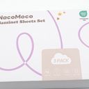 NacoMoco Bassinet Sheets Set 3Pack