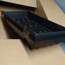 RooTrimmer Plant Growing Nursery, Standard 1020 Trays Plastic Sturdy Farmer Self Seedling Tray for Microgreens Indoor Nursery Pots Transplantation (5-Pack, 21.6"11.2", 2.52" Deep, no Holes)