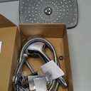 Veken 11.8 Inch Rectangle Rain Shower Head - Shower Heads with 6 Modes Handheld Spray Combo - Wide Rainfall shower with 70" Hose - 1.8gpm Dual Showerhead with Anti-Clog Nozzles - Chrome