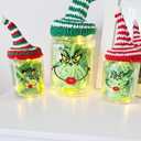 4Pack 53 Pcs Christmas Face Stickers for Crafts Ornaments Large 5 Inch Small 3 Inch Vinyl Faces Eyes Pitcher Transparent Decals for Glass Drinking Cups Wood Decorations Balls Party Supplies (Face53)