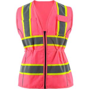 Safety Vest Reflective for Women High Visibility Construction Vest (4X-Large, Pink-z)