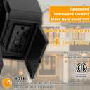 Dusk to Dawn Outdoor Lights with GFCI Outlet Sensor Outside Exterior Porch Wall Light Fixture, Anti-rust Wall Mount Lantern,Waterproof Wall Sconce,Outside Lights for House Front Door,Bulb not Included