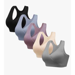 HBselect Nursing Bras for Breastfeeding, Maternity Nursing Sleep Bra Wireless Pregnancy Sleep Bralette 3 Pack, Medium