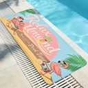 Yinhua Summer Pool Doormat, Non Slip Pool Floor Mat for Deck, Swimming Poolside Seating Mats with Rubber Backing Walk Summer Door Mat for Outside Patio Beach Swimming Pools Lounging, 24"x48"