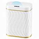 Ogikey Bathroom Trash Can with Automatic Touchless Lid, 5 Gallon Smart Garbage Can Narrow Waterproof Trash Bin for Bedroom, Office, Living Room (5 Gallon-White)