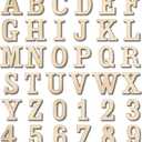 306 Pieces 1-1/4 Inch(1.25") Small Unfinished Wooden Letters and Wooden Numbers Decorative Font Alphabet Letters for Scrapbooking DIY Crafts Homemade Project