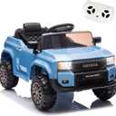 12V Kids Ride on Car for Ages 1-5, Electric Car W/Parent Remote Control,Licensed Toyota 4 Wheel Outdoor Suspension, Bluetooth/USB Music,LED Lights,70lbs Load Capacity(Blue)