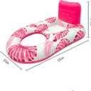 Pool Floats for Adults,Large Inflatable Pool Lounger,Pool Floats Chairs Tanning Bed for Swimming Pool,Party with Cup Holders,Backtest,Foodrest (red)