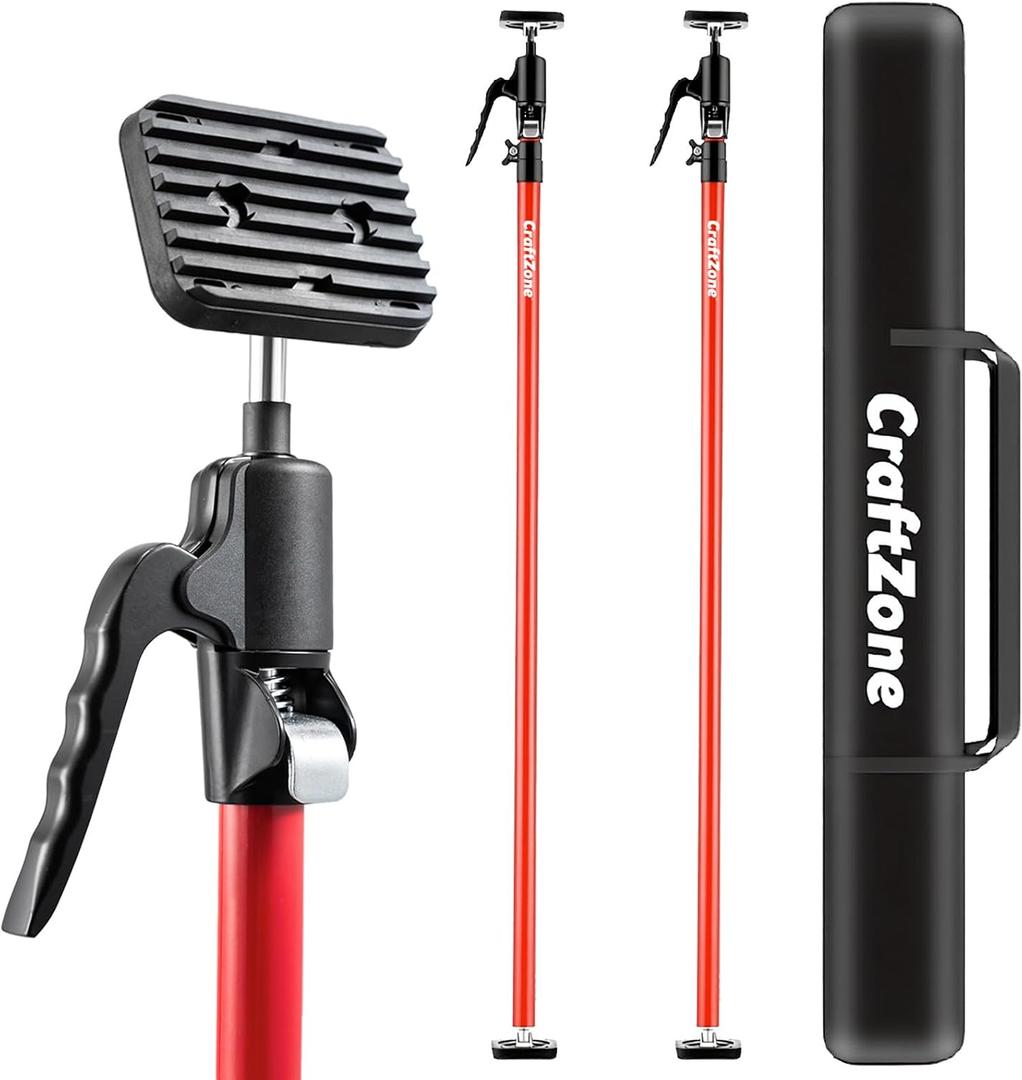 Cabinet Jacks for Installing Cabinets Heavy Duty Support Pole Drywall Lift Premium Dust Barrier Poles Telescopic Adjustable 2-Pack