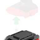 Adapter for Bauer 20V Tools - Compatible with Milwaukee M18 RED Batteries (Not V-18 Model) for Powering, No Charging Function, Red-Black, 1 Adapter Only