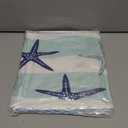 Duotone Blue Nautical Starfish Throw Pillow Covers,Dark Blue Coastal Stripe Cushion Cover Digital Blended Hidden Zipper Decorative Pillowcases for Bedroom Lumbar 20X26 in 2 Pcs