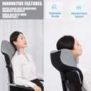 Neck Support for Office ChairMemory Foam Neck Support Enlarge Head Rest for Office ChairWashable Cover with Fixed Strap Suitable for Most Office Chairs Without Headrests