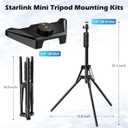 UBeesize Starlink Mini Tripod Mount, Adjustable Height and Angle Tripod Mounting kit with Pipe Adapter Compatible with Starlink Mini Satellite for Camping and RV Travel