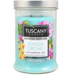 TUSCANY 18 oz TP SEASIDE ORCHID CANDLE