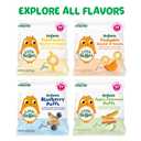 Little Bellies Organic Puffs Variety Pack, Blueberry & Apple and Cinnamon (Pack of 18)