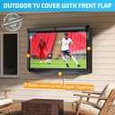 Outdoor TV Cover 41 to 43 Inch Weatherproof, Waterproof Outside TV Covers Heavy Duty 600D Oxford TV Covers Outdoor TV Screen Protectors Shield with Full Zippers and Velcro for Flat Screen Outdoor TVs
