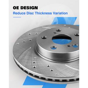 1 Pcs Front Brake Pads And Rotors Kit Compatible With 2005-2012 Subaru Outback, 2009-2010 Forester, Automotive Replacement Brake Kits 31407 D929-7830 Drilled And Slotted Rotors 293.4mm(11.6in)