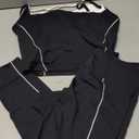 Womens Workout Sets Two Piece Spaghetti Straps Back Tank Top Matching Tummy Control High Waist Leggings Set 2 Piece For Women Gym Yoga Active Wear Outfits Athletic Work Out Set Color Block S V-Black