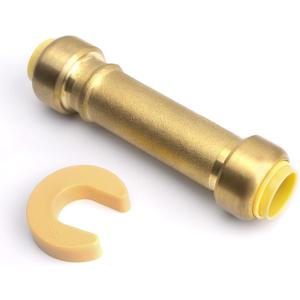 3/4" Slip Coupling, Push to Connect Brass Plumbing Fitting, Model U3016LFA