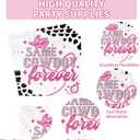 96Pcs Last Rodeo Bachelorette Party Decorations Pink & Silver Disco Cowgirl Plates and Napkins Let's Go Girls Party Decorations for Nashville Western Bridal Baby Shower Birthday Supplies,Serves 24