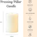 Pillar Candles 2.8x4 Inch 6 Pack White CW Studio Unscented 45-Hour Long Burn, Smokeless Dripless Premium Wax with Cotton Wick for Weddings, Events, Home & Rustic Decor