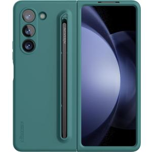 Nillkin for Samsung Galaxy Z Fold 5 Case with S Pen, Food Grade Liquid Silicone Protective Fold 5 S Pen Case Slim Thin Phone Cover for Galaxy Z Fold 5 5G, Green (Galaxy Z Fold 5, Green)