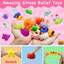 28 Pack Valentines Day Gifts for Kids ,Mochi Squishy Toys with Valentine Greeting Cards Classroom Prizes Exchange Gifts Prizes Valentines Day Gifts for Kids Boy Girl Valentine Party Favors