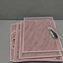 4-Tier Paper Organizer for Desk With Handle, Mesh Desktop File Tray, Office Classroom Organization and Storage - Pink