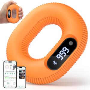 Grip Strength Trainer with Smart Bluetooth APP, Countable Hand Extension Exerciser for Muscle Building and Injury Recover, Portable Hand Exerciser at Office, School and Home Use, Silicone (41 LB)