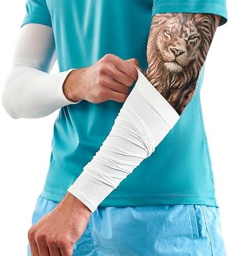 KEMFORD Tattoo Cover Up Sleeves – 1 Pair of Lightweight UV Arm Sleeves for Men & Women – Breathable Fabric for Work, Healing Tattoos, and Sun Protection, M