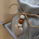 Elegant 8 Inch Ceramic Vase with Geometric Pattern, Decorative Vase with Jute Rope & Heart Charm for Home Dcor, Table Centerpieces, and Gifts, Ideal for Living Room, Bedroom, and Office