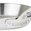 Viking Contemporary 3-Ply Frying Pan, 8 Inch Stainless Steel Kitchen Cookware, Silver