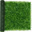 DOPGIB Greenery Faux Grass Wall Backdrop: 72"x144" (72 SQFT) UV-Anti Artificial Green Boxwood Panel for Patio Balcony Privacy & Ivy Fence Covering Privacy, Garden, Backyard Wall Backdrop Decor