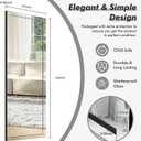 Syndra 65x24 Beveled Edge Full Length Mirror, Frameless Wall-Mounted & Glass Frame Mirror, Large Rectangle Full Body Mirrors for Bedroom, Living Room, Bathroom, Entryway(Vertical or Horizontal)