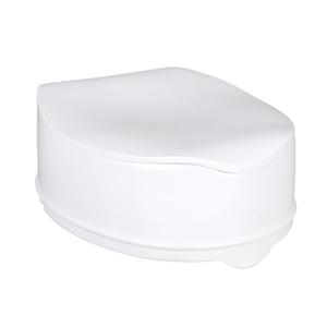 Homecraft Savanah Raised Toilet Seat with Lid, 6" Elevated Seat for Seniors, Universal Fit for Most Standard Toilets, Portable & Tool-Free, Seat Riser, Ergonomic Design, White