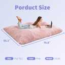 Hobestluk 3 in 1 Bean Bag Chair Giant Bean Bag Chairs Convertible Bean Bag Floor Cushion with Machine Washable Cover, Beanbag Chairs for Adult (Pink)